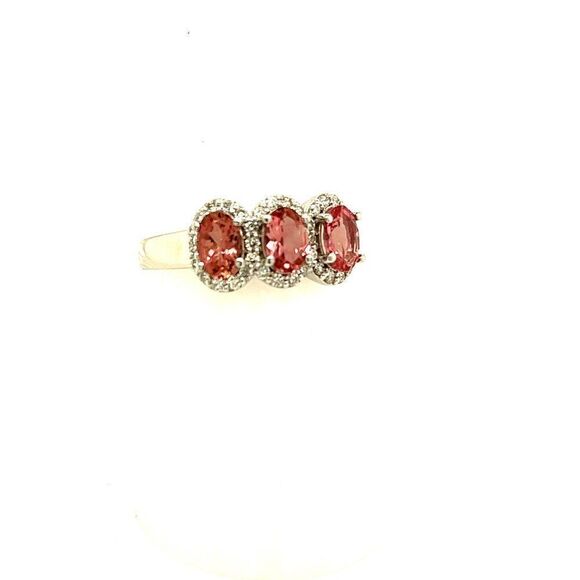 Natural Tourmaline Diamond R Size 7 14k W Gold 1.58 TCW Certified $4,975 218116 - Picture 8 of 11